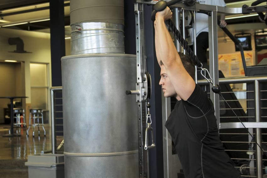 Triceps Overhead Extension with Rope — النهاية