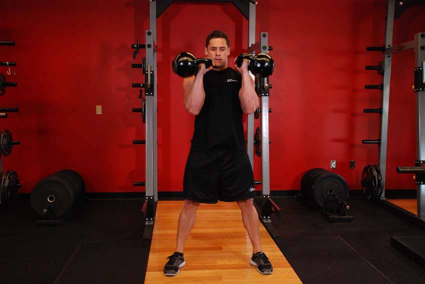 Two-Arm Kettlebell Clean — النهاية