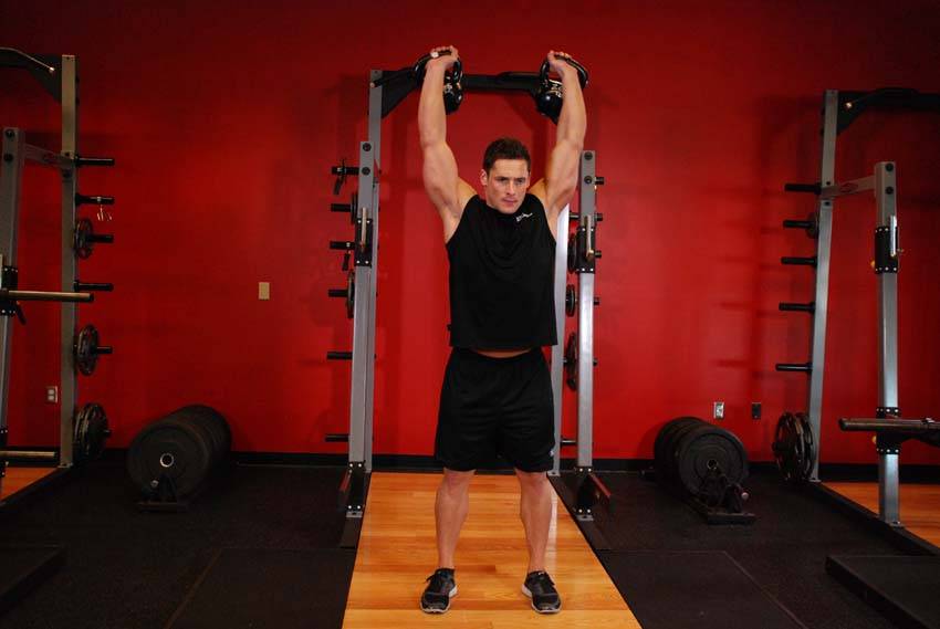 Two-Arm Kettlebell Military Press — النهاية